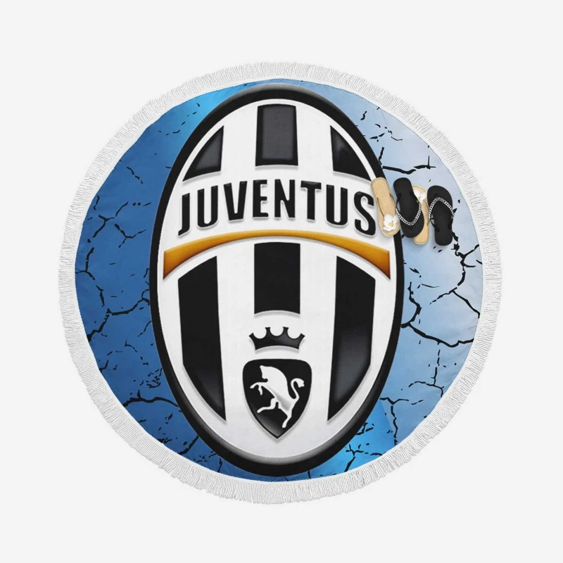 Energetic Football Club Juventus FC Round Beach Towel