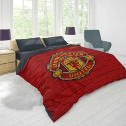 Energetic Football Club Manchester United Logo Duvet Cover 1