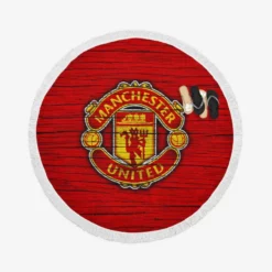 Energetic Football Club Manchester United Logo Round Beach Towel