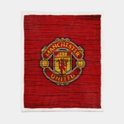 Energetic Football Club Manchester United Logo Sherpa Fleece Blanket 1