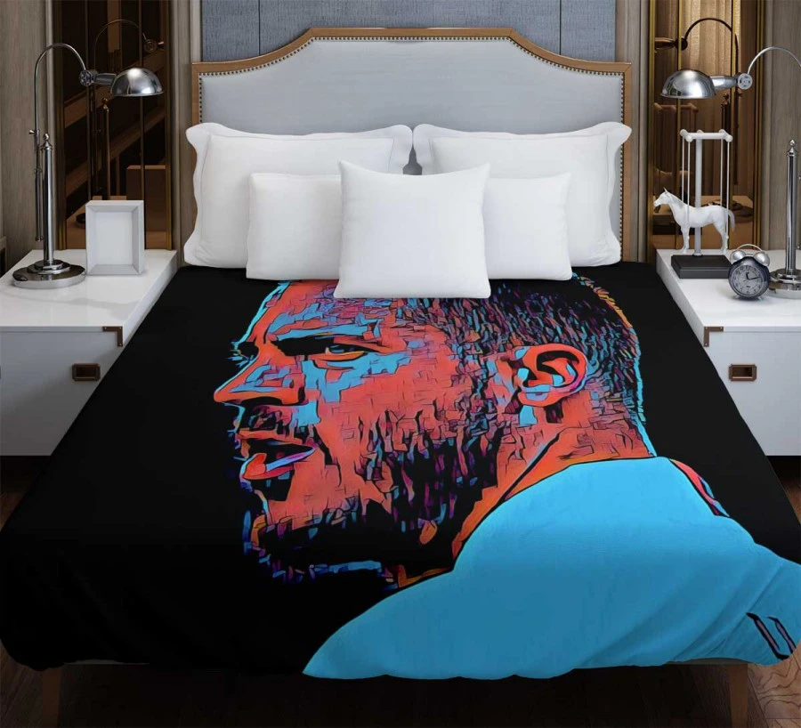 Energetic Football Player Eden Hazard Duvet Cover