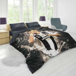 Energetic Football Player Paulo Dybala Duvet Cover 1