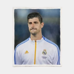 Energetic Football Thibaut Courtois Sherpa Fleece Blanket 1