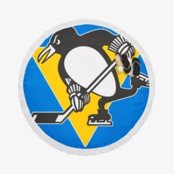 Energetic Hockey Club Pittsburgh Penguins Round Beach Towel