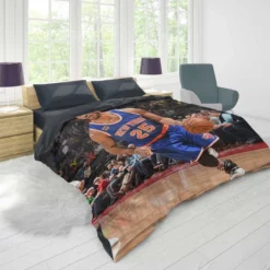 Energetic NBA Basketball Player Derrick Rose Duvet Cover 1