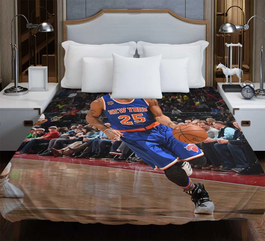 Energetic NBA Basketball Player Derrick Rose Duvet Cover