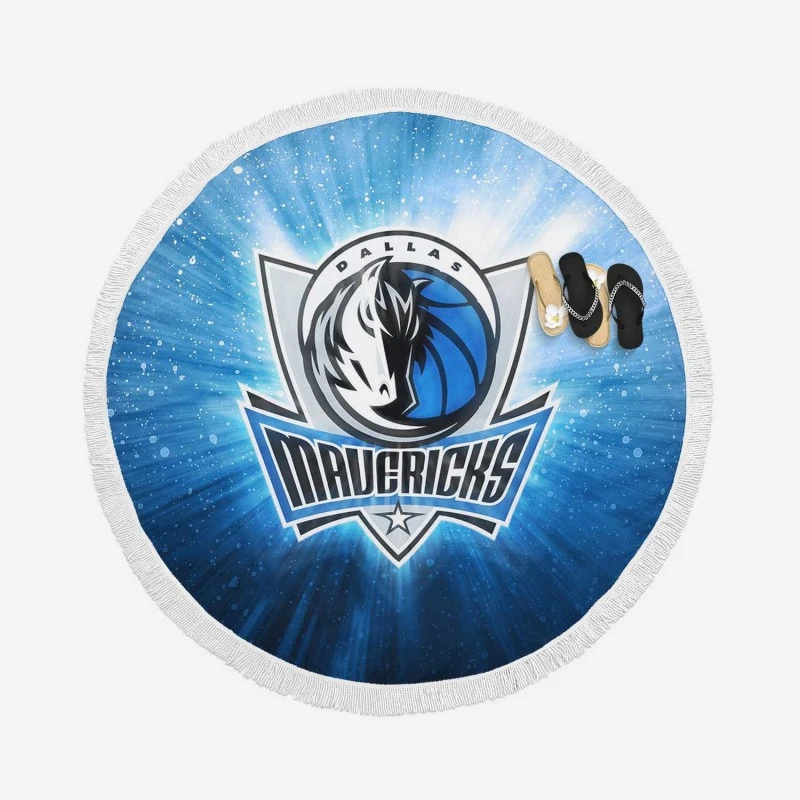 Energetic NBA Basketball Team Dallas Mavericks Round Beach Towel