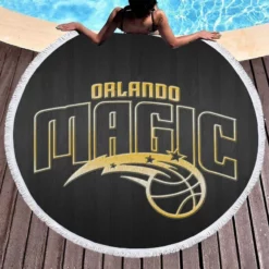 Energetic NBA Basketball Team Orlando Magic Round Beach Towel 1