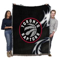 Energetic NBA Basketball Team Toronto Raptors Woven Blanket