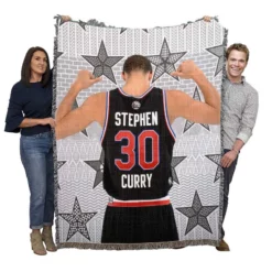 Energetic NBA Stephen Curry Woven Blanket