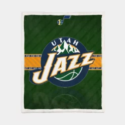 Energetic NBA Team Utah Jazz Sherpa Fleece Blanket 1