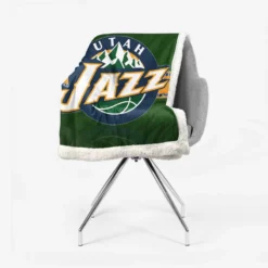 Energetic NBA Team Utah Jazz Sherpa Fleece Blanket 2