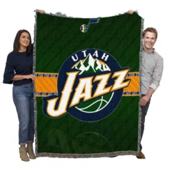 Energetic NBA Team Utah Jazz Woven Blanket