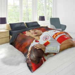 Energetic NFL Football Player Patrick Mahomed Duvet Cover 1