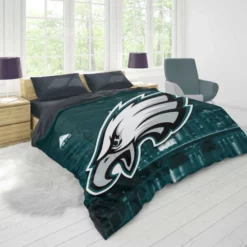 Energetic NFL Football Player Philadelphia Eagles Duvet Cover 1