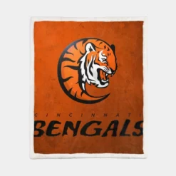 Energetic NFL Football Team Cincinnati Bengals Sherpa Fleece Blanket 1
