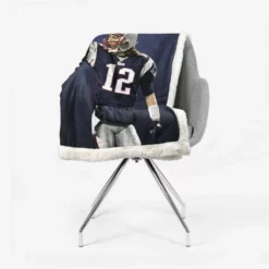 Energetic NFL Player Tom Brady Sherpa Fleece Blanket 2