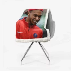 Energetic PSG Football Player Kylian Mbappe Sherpa Fleece Blanket 2