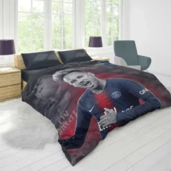 Energetic PSG Football Player Neymar Duvet Cover 1