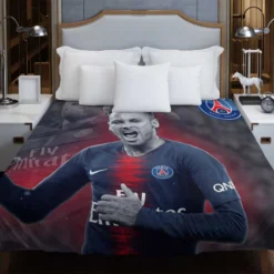 Energetic PSG Football Player Neymar Duvet Cover