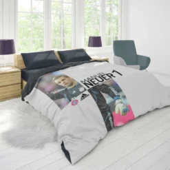 Energetic Soccer Player Manuel Neuer Duvet Cover 1