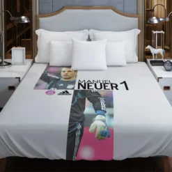 Energetic Soccer Player Manuel Neuer Duvet Cover