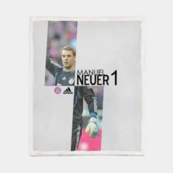 Energetic Soccer Player Manuel Neuer Sherpa Fleece Blanket 1