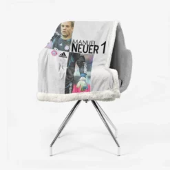 Energetic Soccer Player Manuel Neuer Sherpa Fleece Blanket 2