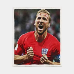 England Captain Harry Kane Football Player Sherpa Fleece Blanket 1