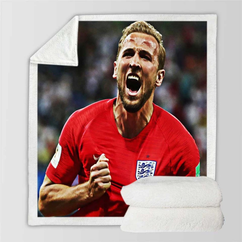 England Captain Harry Kane Football Player Sherpa Fleece Blanket