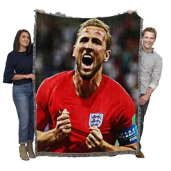 England Captain Harry Kane Football Player Woven Blanket