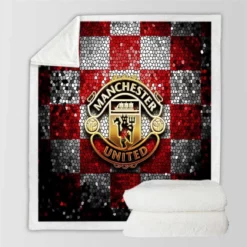 English Soccer Club Manchester United FC Sherpa Fleece Blanket