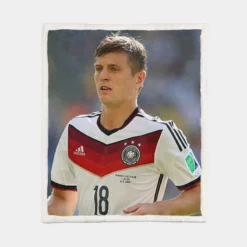 Enthusiastic German Sports Player Toni Kroos Sherpa Fleece Blanket 1