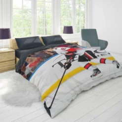 Erik Carlson Professional NHL Hockey Player Duvet Cover 1