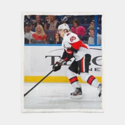 Erik Carlson Professional NHL Hockey Player Sherpa Fleece Blanket 1