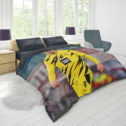 Erling Haaland Energetic Dortmund BVB Club Player Duvet Cover 1