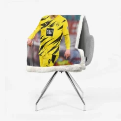 Erling Haaland Energetic Dortmund BVB Club Player Sherpa Fleece Blanket 2