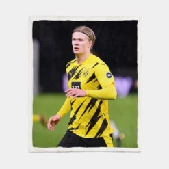 Erling Haaland Excellent Dortmund BVB Player Sherpa Fleece Blanket 1