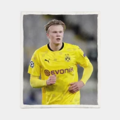 Erling Haaland Popular Dortmund BVB Player Sherpa Fleece Blanket 1