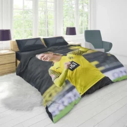 Erling Haaland Powerfull Dortmund BVB Club Player Duvet Cover 1