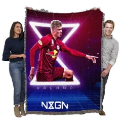 Erling Haaland Salzburg Club Forward Player Woven Blanket