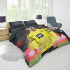 Erling Haaland Soccer Player Duvet Cover 1