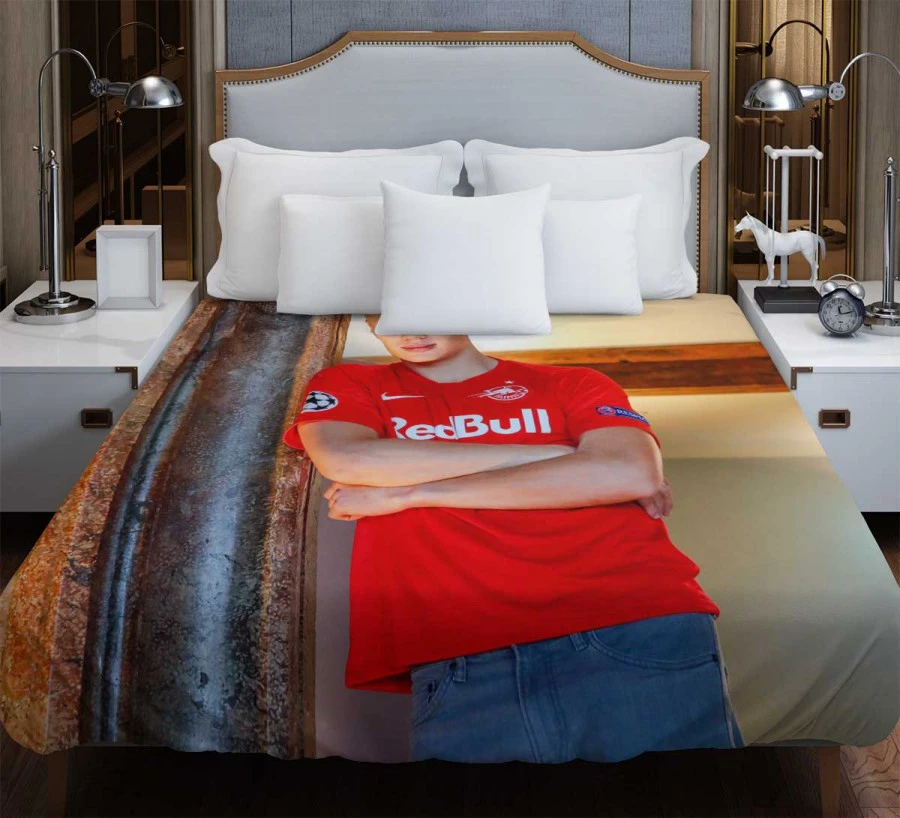 Erling Haaland Top Ranked Salzburg Club Player Duvet Cover