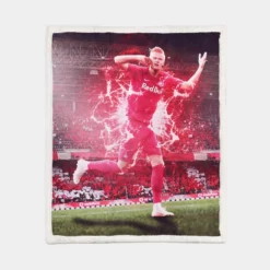 Erling Haaland in Red Bull Salzburg Club Sherpa Fleece Blanket 1