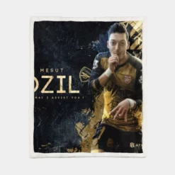 Ethical Arsenal Football Player Mesut Ozil Sherpa Fleece Blanket 1