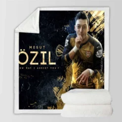 Ethical Arsenal Football Player Mesut Ozil Sherpa Fleece Blanket