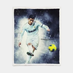 Ethical Cristiano Ronaldo Football Player Sherpa Fleece Blanket 1