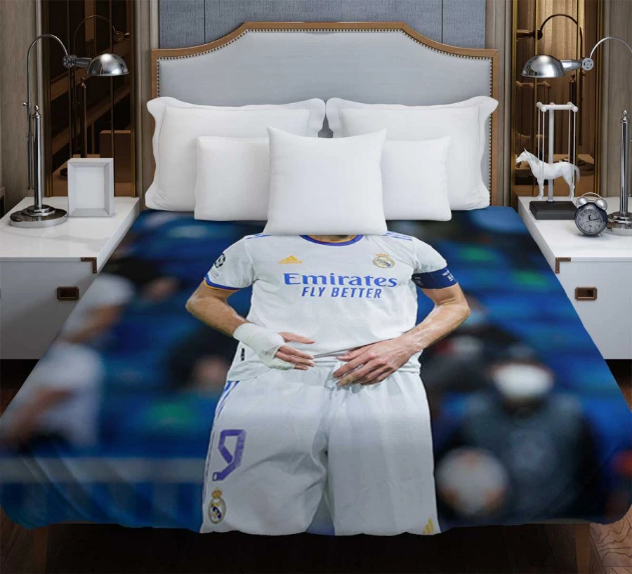 Ethical Football Player Karim Benzema Duvet Cover