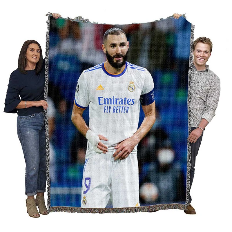 Ethical Football Player Karim Benzema Woven Blanket