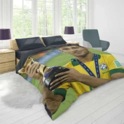 Ethical Football Player Neymar Duvet Cover 1